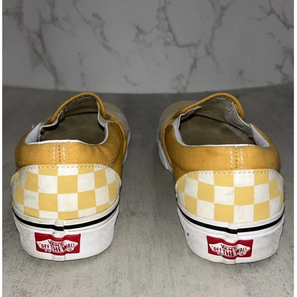Vans Classic Yellow and White Checkered Slip-Ons - Picture 7 of 7